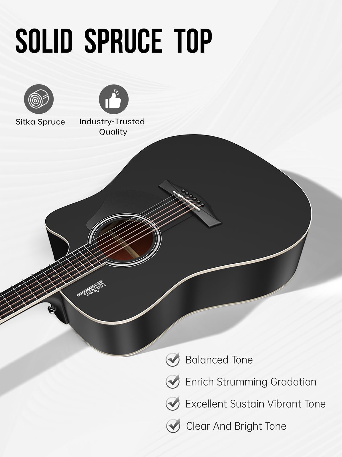 Amazon | Rosen Solid Top Dreadnought アコースティックギター 41